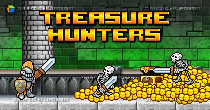 Treasure Hunters - Ein HTML5 Pixel-Minigame. Grafik © Lipowski